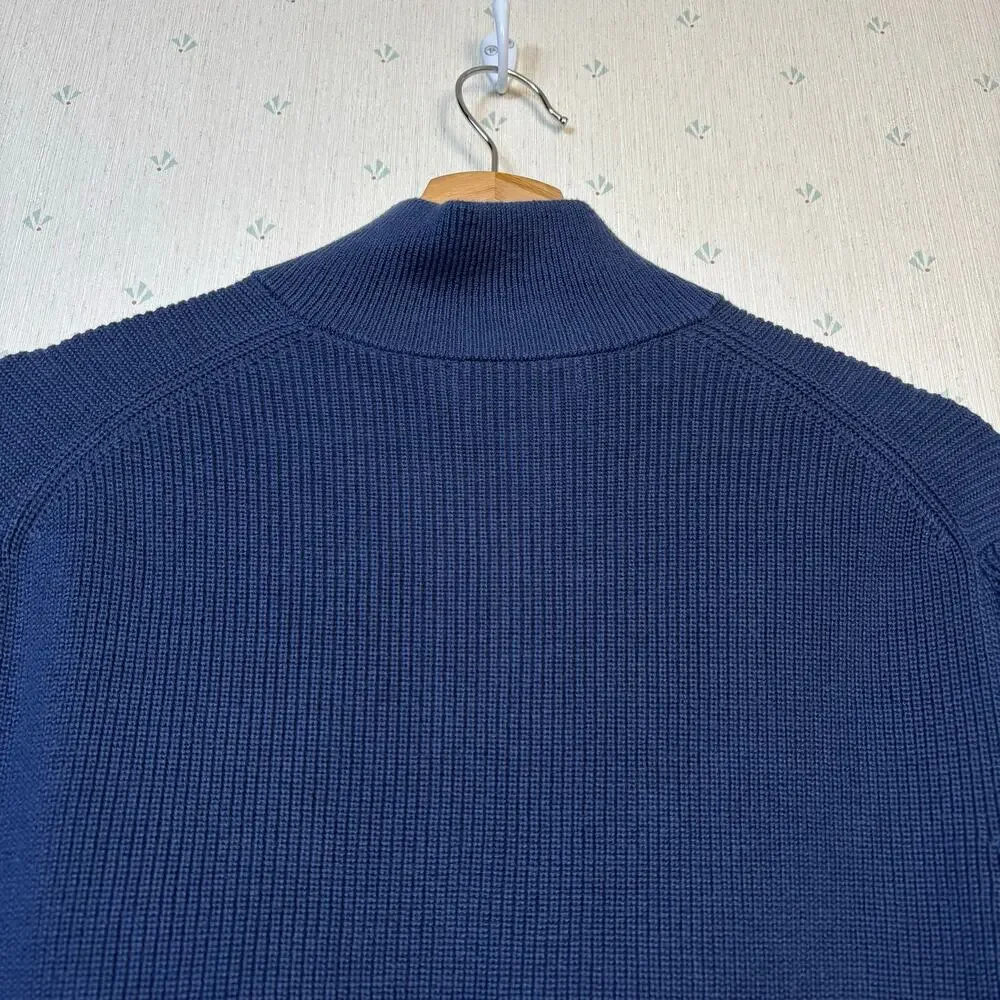 Banana Republic Button Mock Neck Ribbed Sweater Size Medium Office Minimal NWT